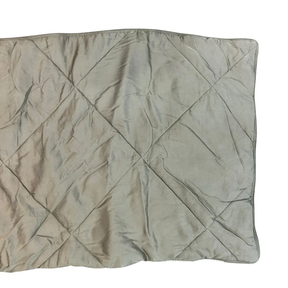 Pottery Barn King Size Sham Silk Front Linen Back Beige‎ & Taupe Pillow Case